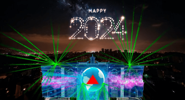 Virada da Liberdade celebra a chegada de 2024 com música, fogos e o maior show de drones já realizado no país